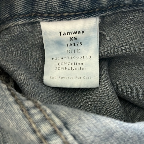 Tamway Vintage High Rise Wide Leg Jeans Size XS Waist 28 Length 28” - Picture 5 of 5